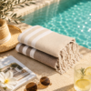 Fouta Éponge Bahja 200 x 100 cm En Coton - La Perle de la Plage