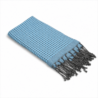 Fouta Gaufrée Bleu – Élégance et Confort au Quotidien