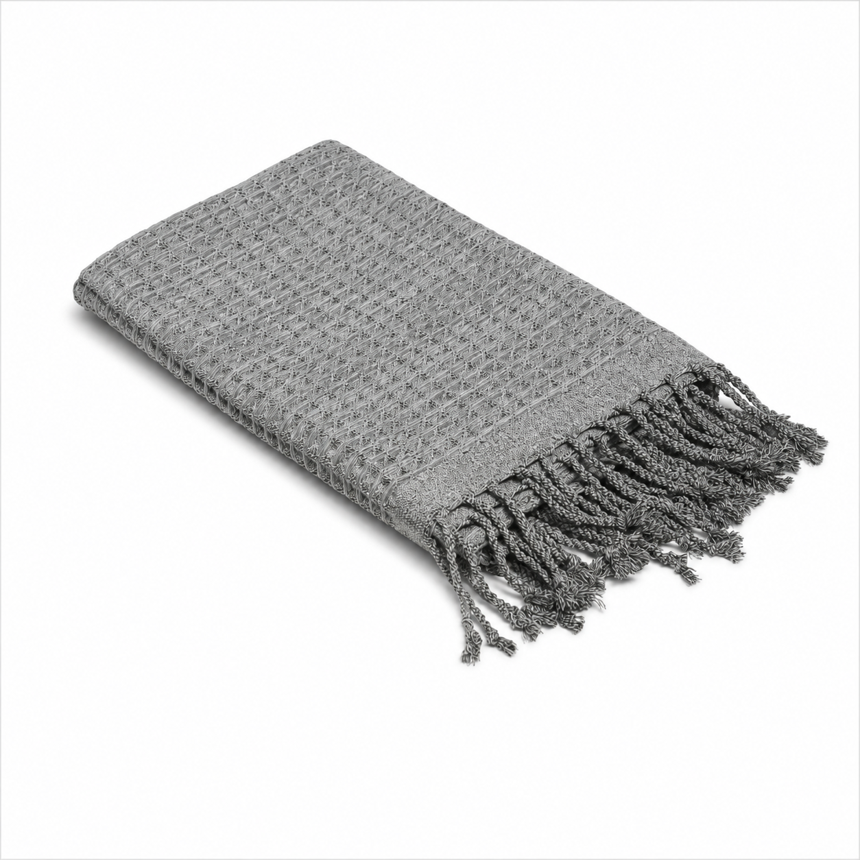 Fouta Gaufrée Gris – Élégance Intemporelle et Confort au Quotidien