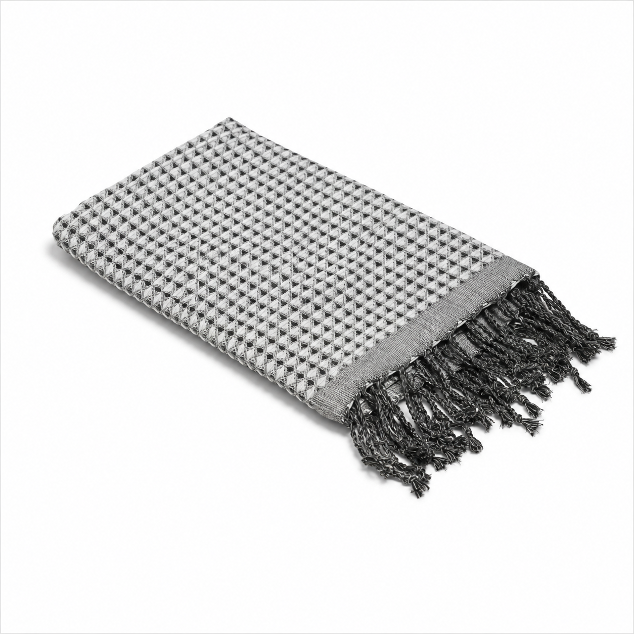 Fouta Gaufrée Gris – Élégance Intemporelle et Confort au Quotidien