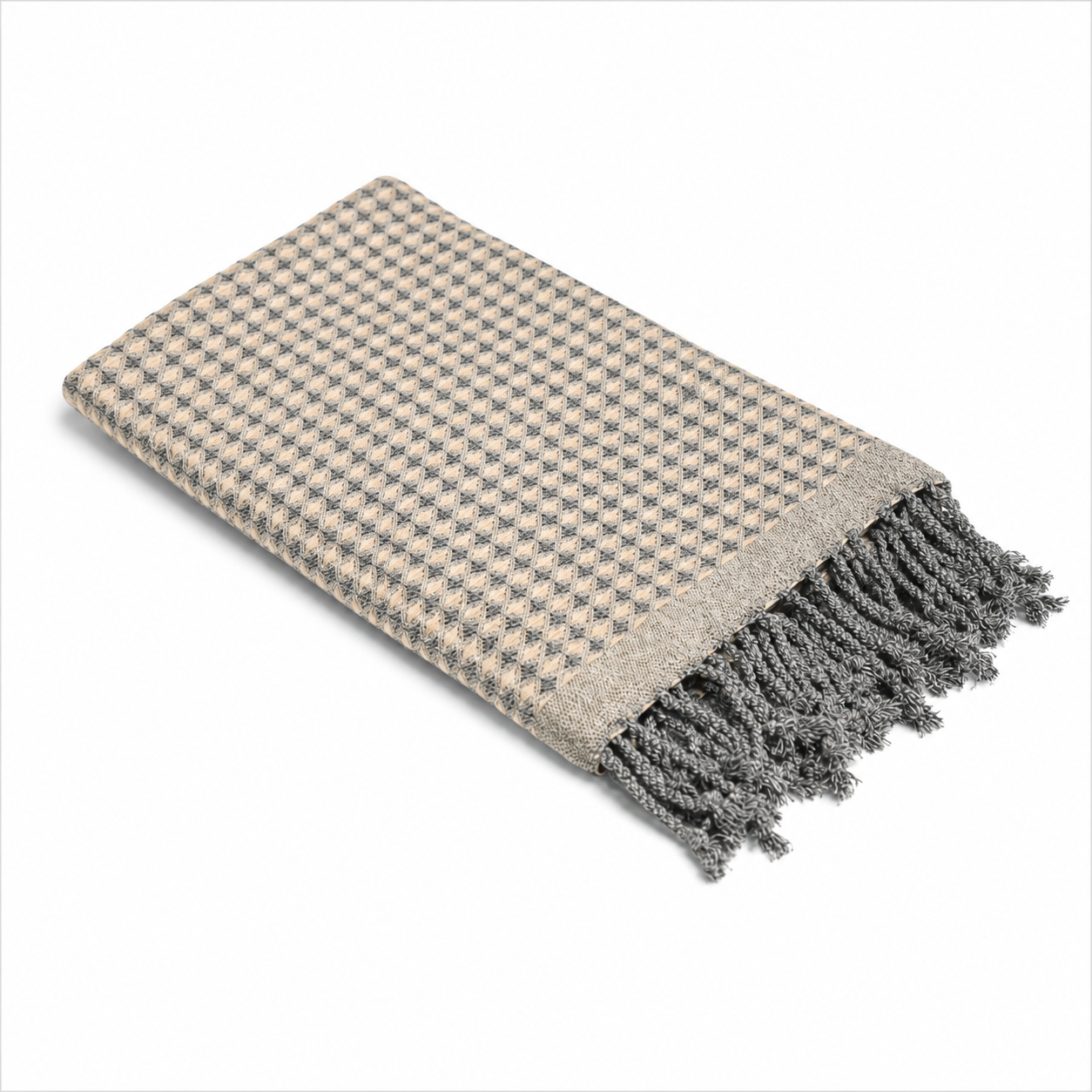 Fouta Gaufrée Beige – Élégance Naturelle et Confort au Quotidien