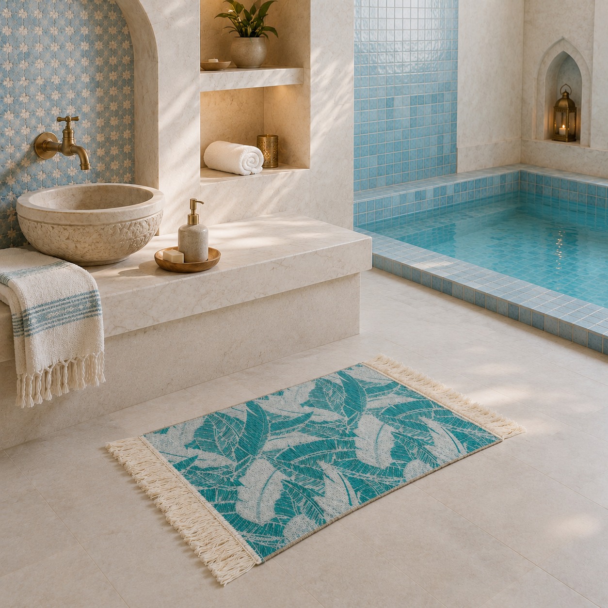 Tapis PALMERA – Motif Feuillage Tropical