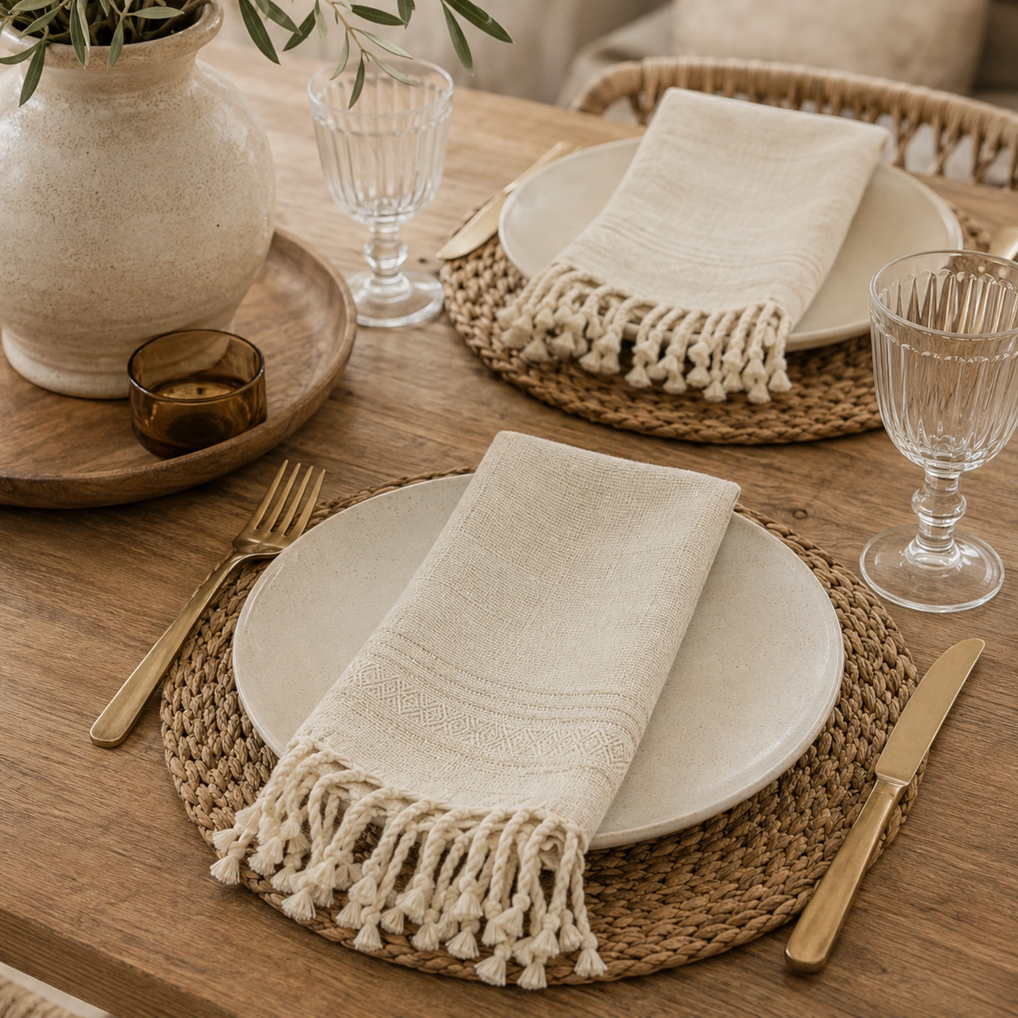 ARTINA 2 Serviettes de Table <br> FAIT MAIN - HANDMADE – Image 4