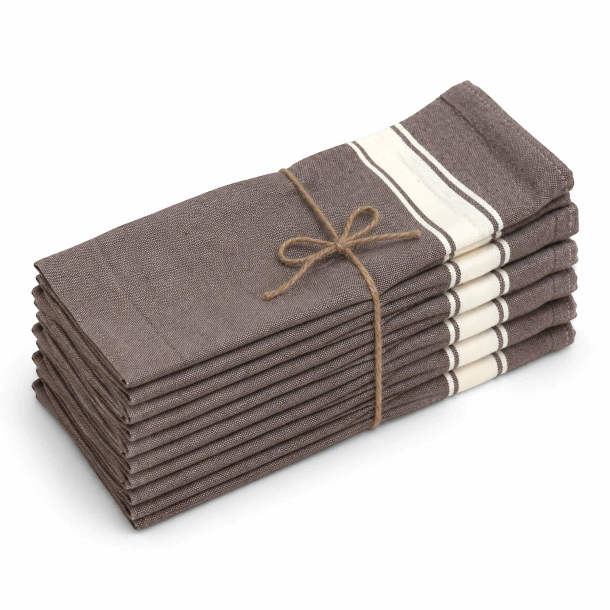 Pack de 6 Serviettes de Table ÉLÉGANCE TAUPE