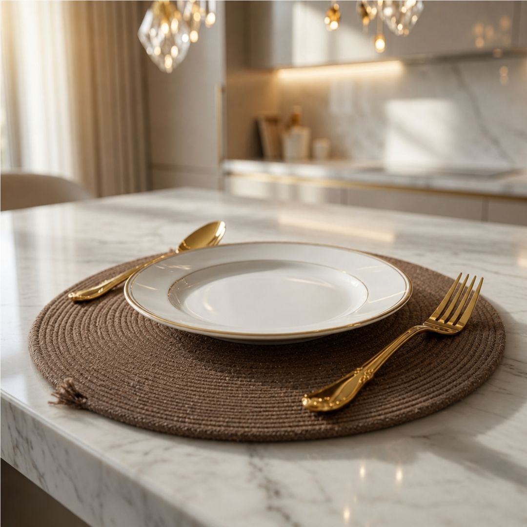 Sous-plat TAVOLA Foncé – Sous-plat Rond Tissé – Image 4