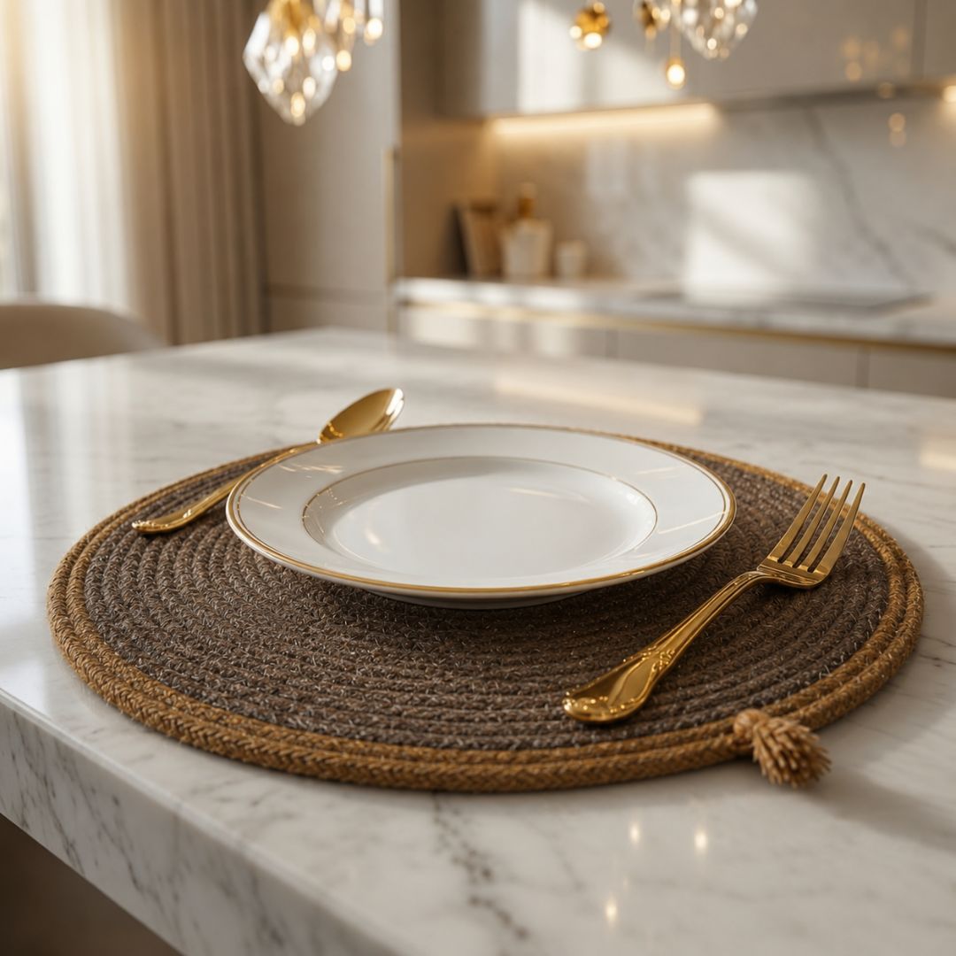 Sous-plat TAVOLA Foncé – Sous-plat Rond Tissé – Image 8