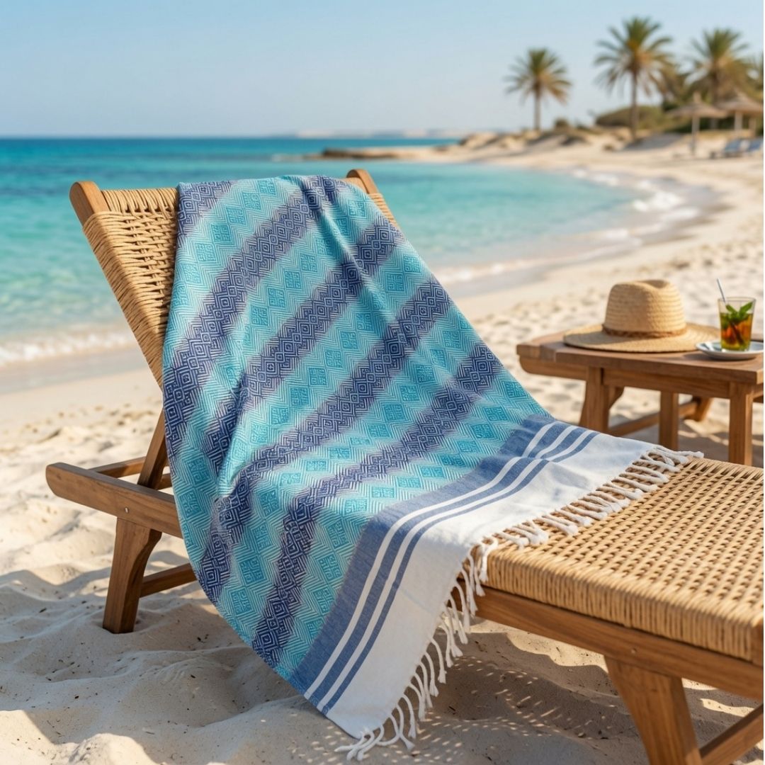 Fouta DIAMANT – Fouta 200 × 100 cm en Coton
