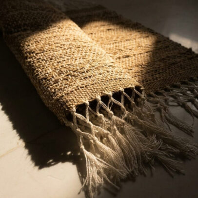 Tapis Sable — Petit modèle en jute tissé à la main