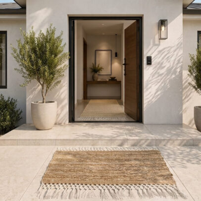 Tapis Sable — Petit modèle en jute tissé à la main
