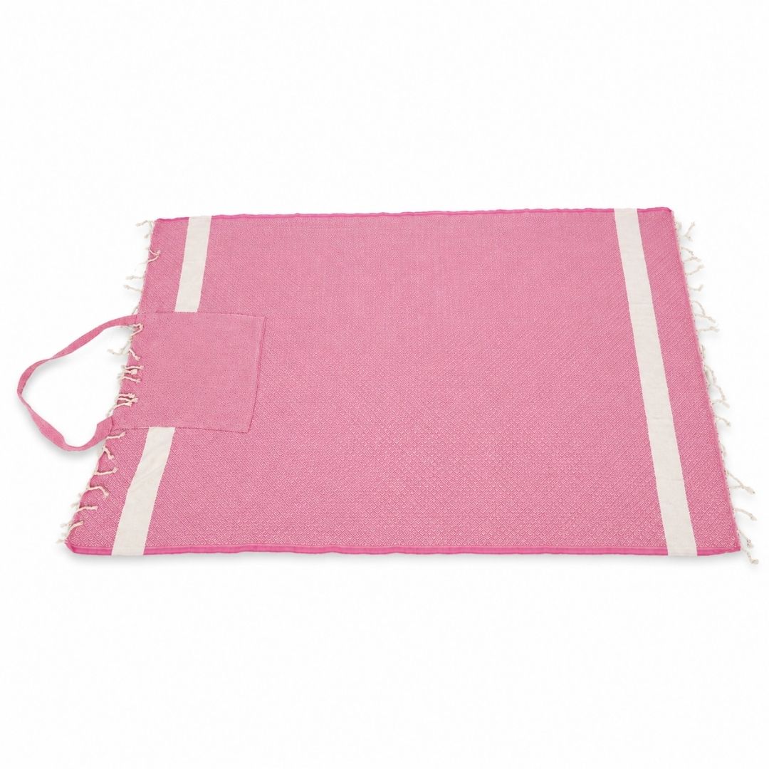 Fouta Marina 3en1 Sac serviette et tapis de plage
