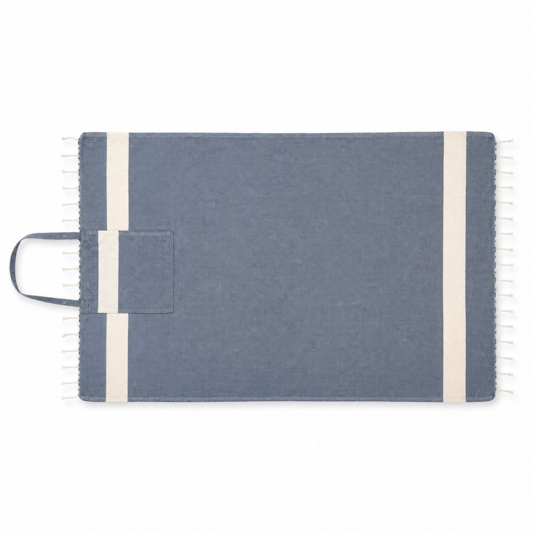 Fouta Marina 3en1 Sac serviette et tapis de plage