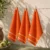 Pack de 6 Serviettes de Table ORANGE VIBRANT – 100% Coton