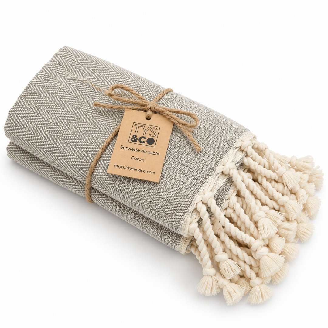 Serviette de Table Maïa – Pack de 2 en Coton 48 × 60 cm | TysandCo