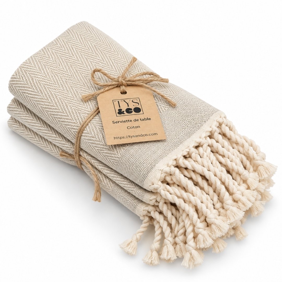 Serviette de Table Maïa – Pack de 2 en Coton 48 × 60 cm | TysandCo