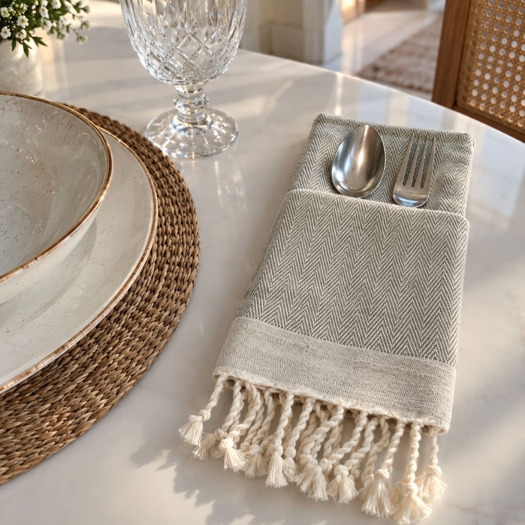 Serviette de Table Maïa – Pack de 2 en Coton 48 × 60 cm | TysandCo