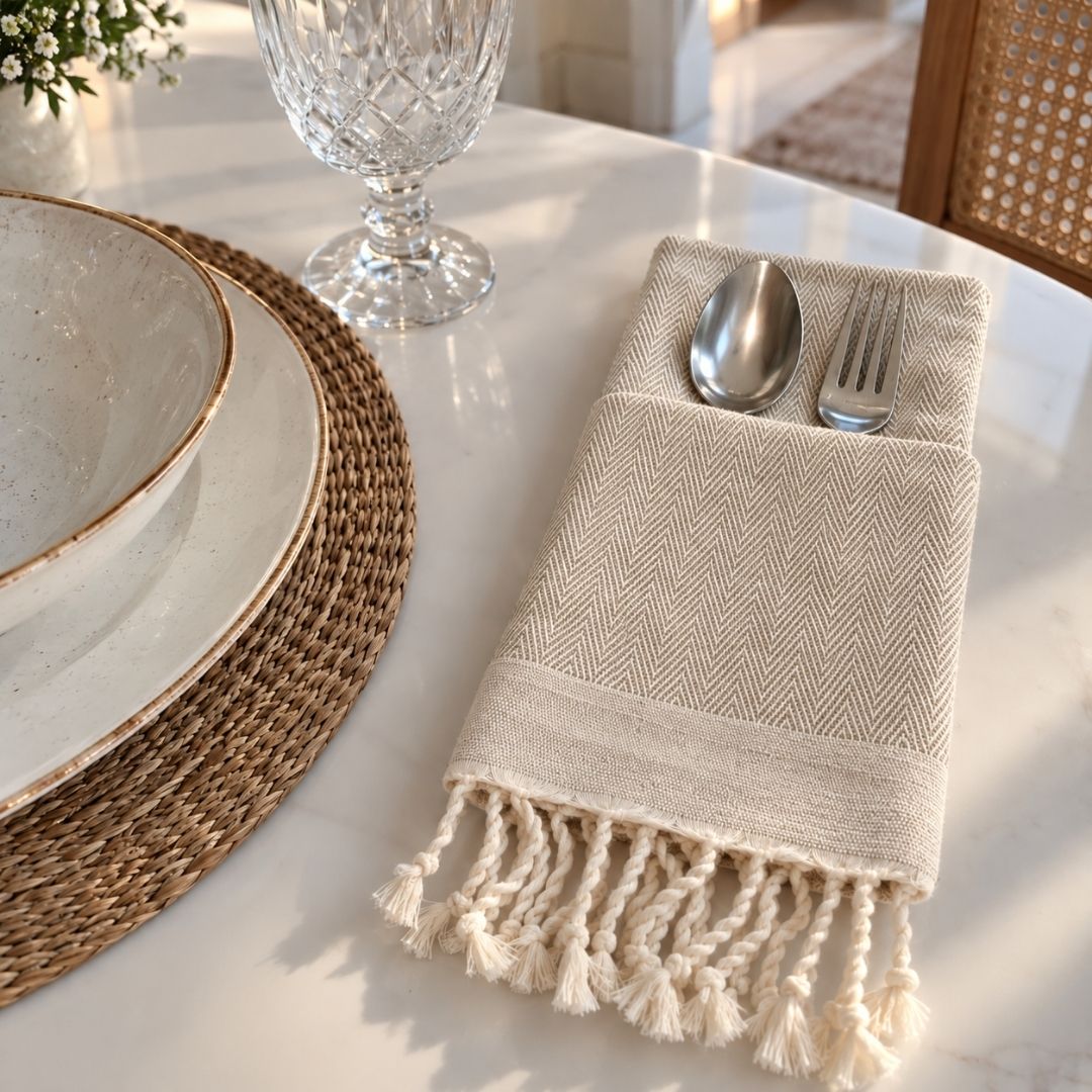 Serviette de Table Maïa – Pack de 2 en Coton 48 × 60 cm | TysandCo