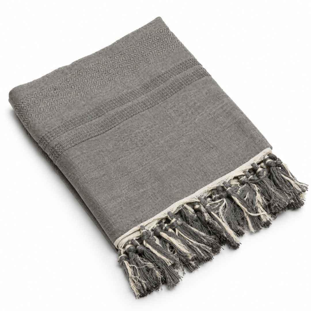 Jeté & Nappe NUANCE – 100 % Coton Fait Main 250 × 150 cm | TysandCo