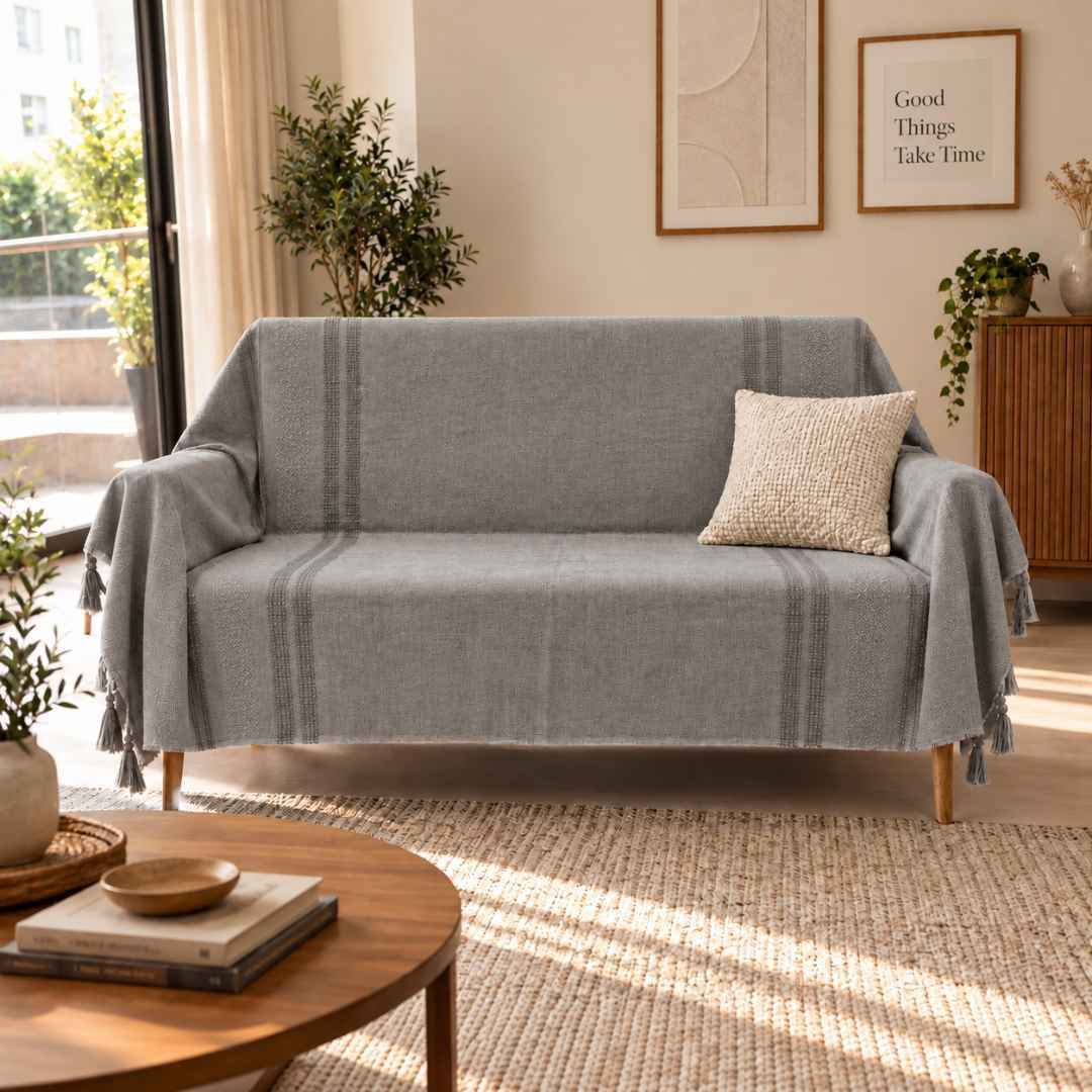 Jeté & Nappe NUANCE – 100 % Coton Fait Main 250 × 150 cm | TysandCo