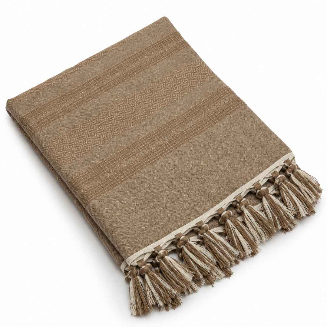 Jeté & Nappe NUANCE – 100 % Coton Fait Main 250 × 150 cm | TysandCo
