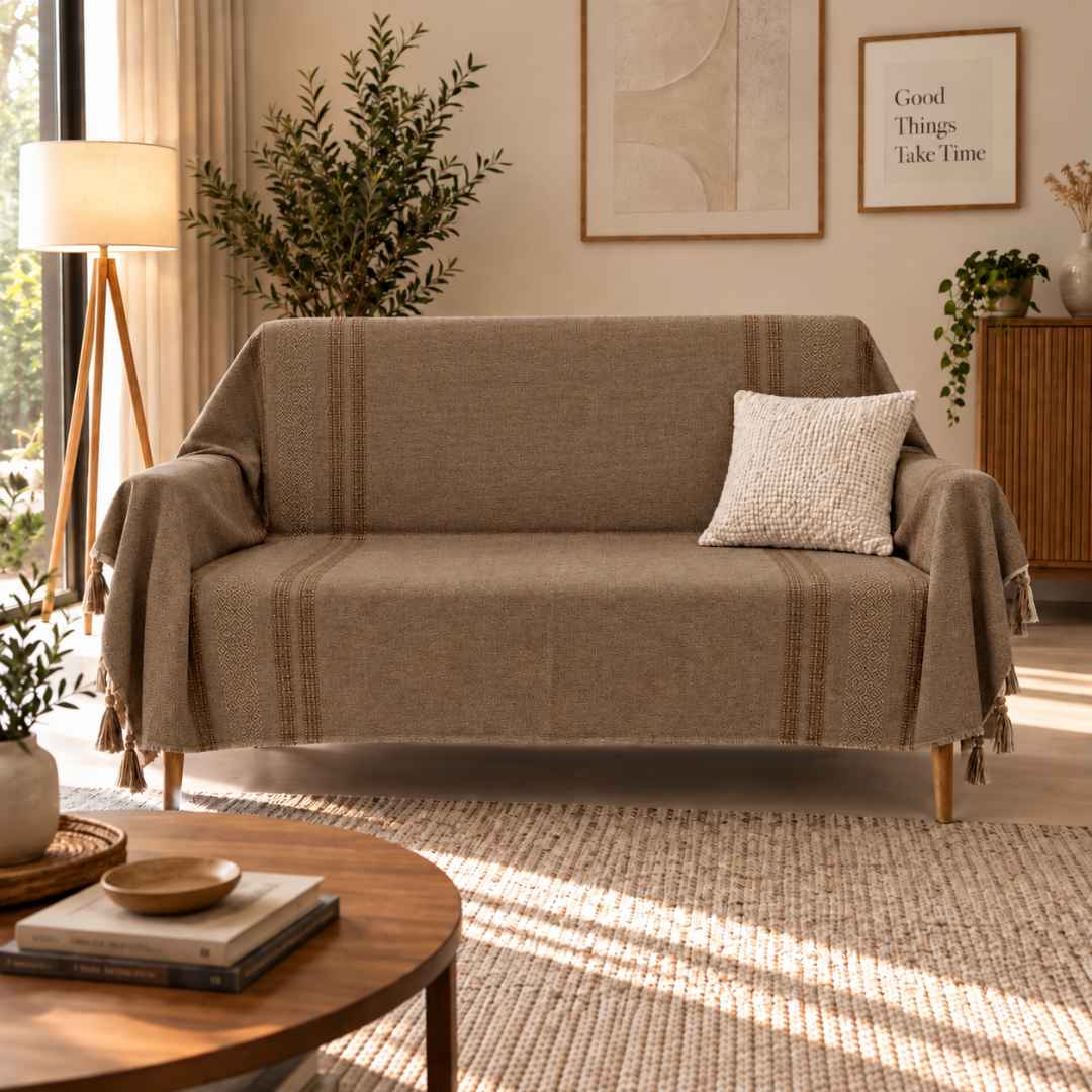 Jeté & Nappe NUANCE – 100 % Coton Fait Main 250 × 150 cm | TysandCo