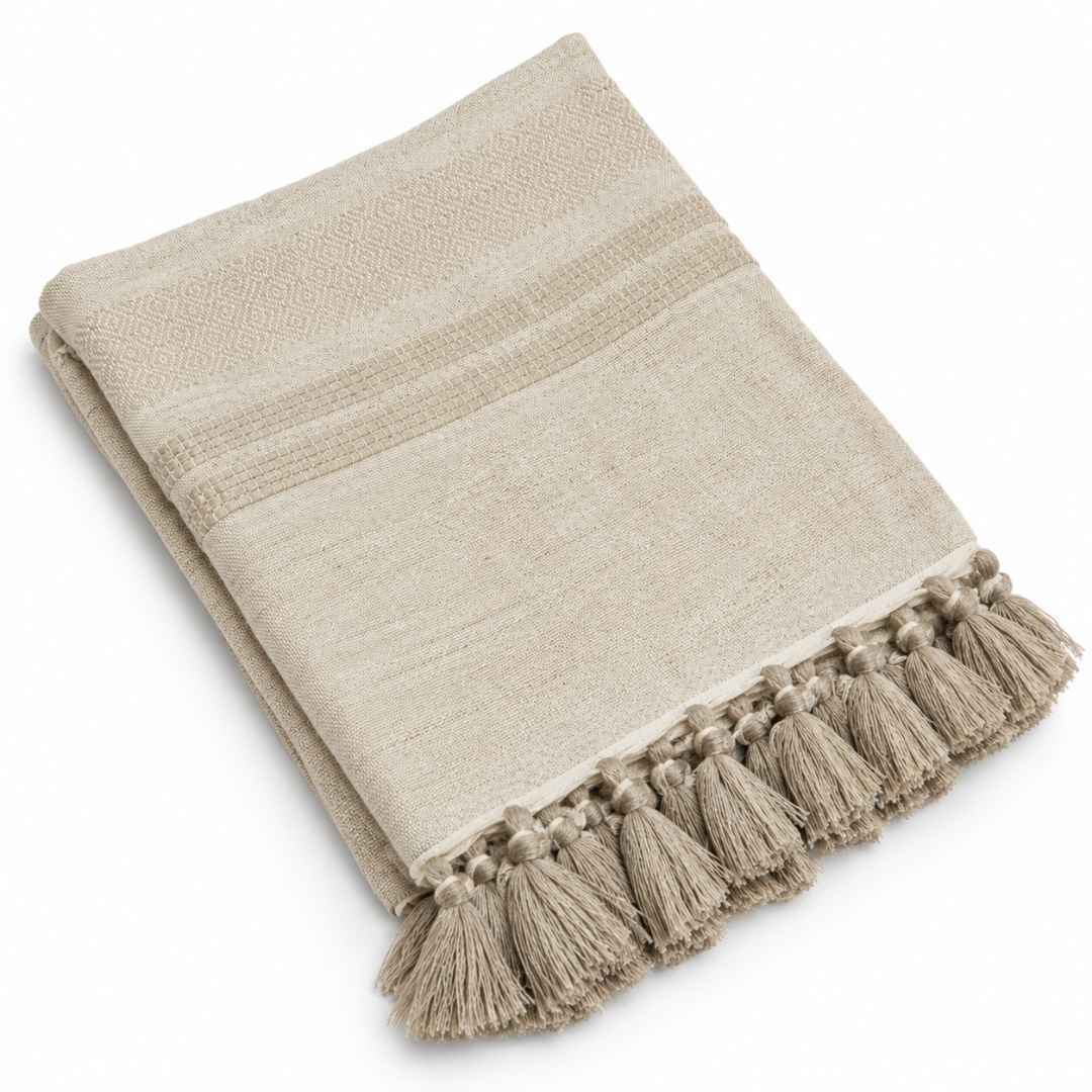 Jeté & Nappe NUANCE – 100 % Coton Fait Main 250 × 150 cm | TysandCo