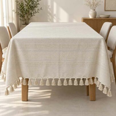 Jeté & Nappe NUANCE – 100 % Coton Fait Main 250 × 150 cm | TysandCo