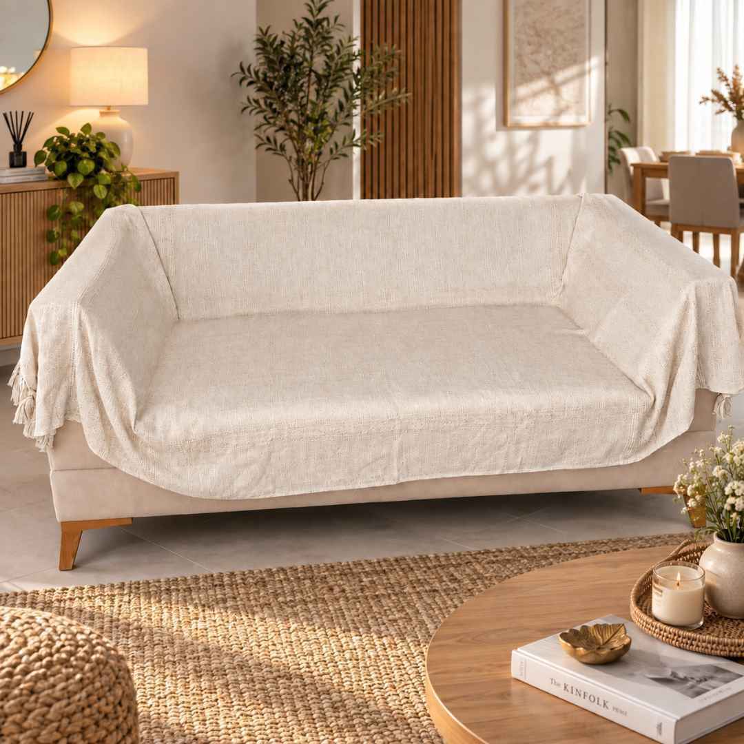 Jeté & Nappe NUANCE – 100 % Coton Fait Main 250 × 150 cm | TysandCo