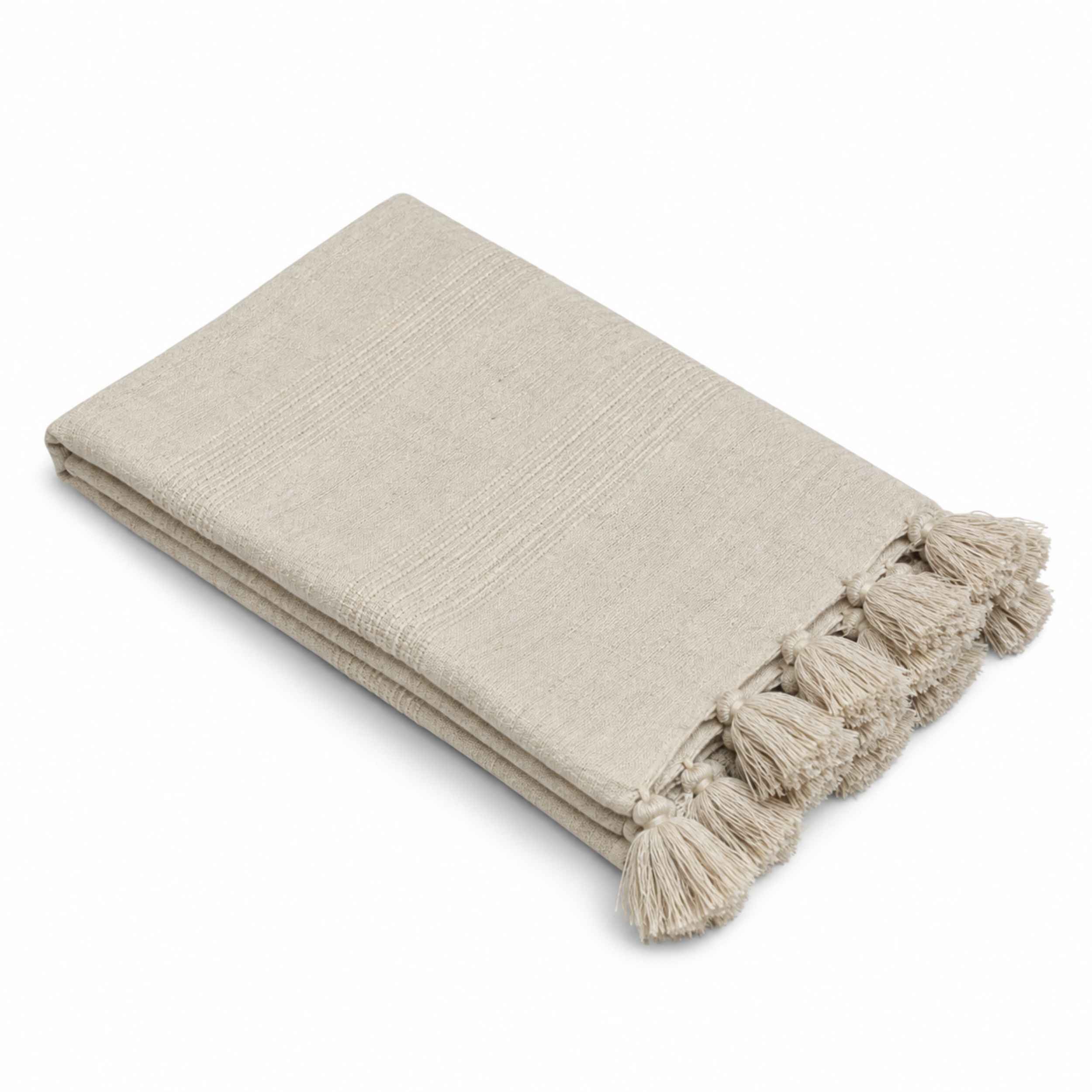 Jeté & Nappe DOUCEUR – 100 % Coton Fait Main 250 × 150 cm | TysandCo
