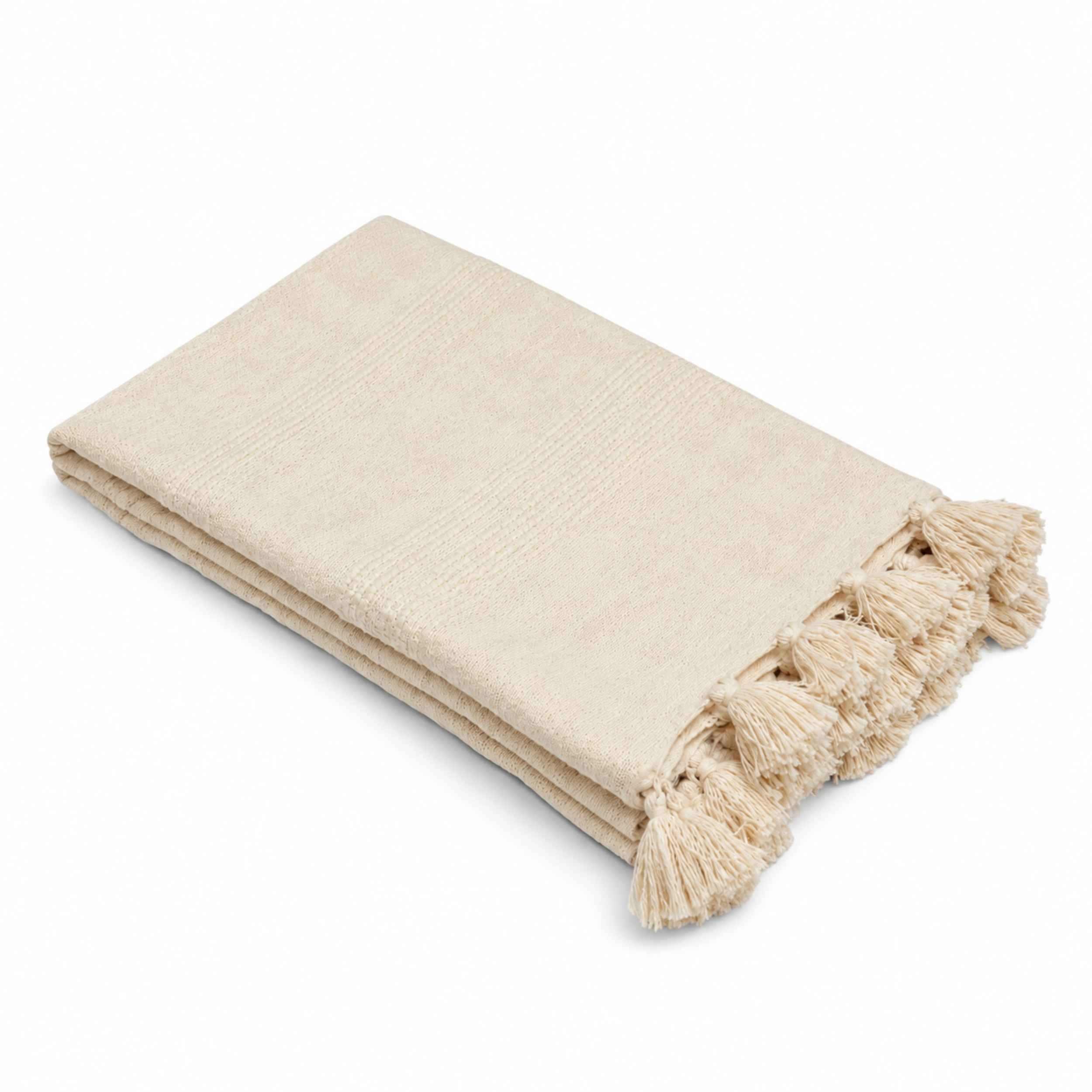 Jeté & Nappe DOUCEUR – 100 % Coton Fait Main 250 × 150 cm | TysandCo