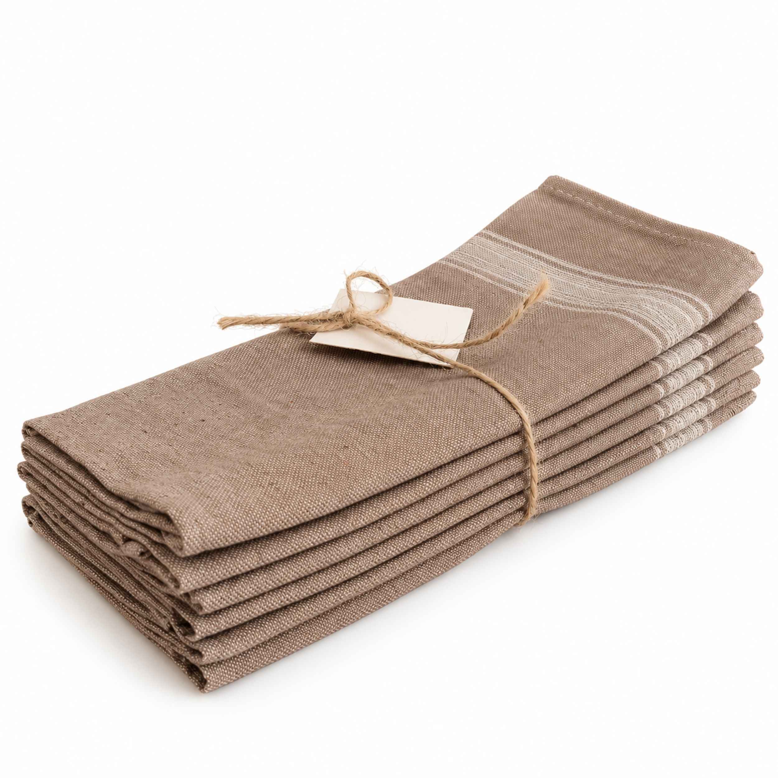 Serviette de Table Héritage – Coton Brun Cacao | TysandCo