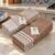 Serviette de Table Linéa – Coton Brun Cacao, Grège | TysandCo