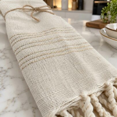 Serviette de Table Élina – Pack de 2 en Coton 48 × 60 cm | TysandCo