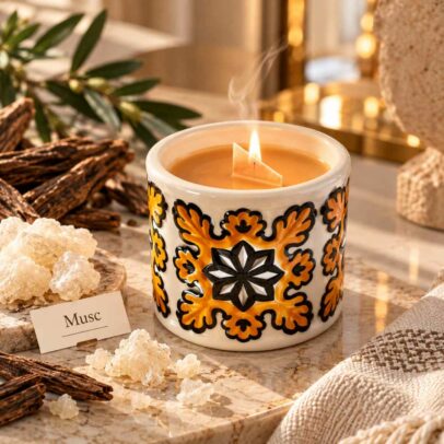 ZAHRA — Musc | Bougie artisanale en cire d’abeille ENA
