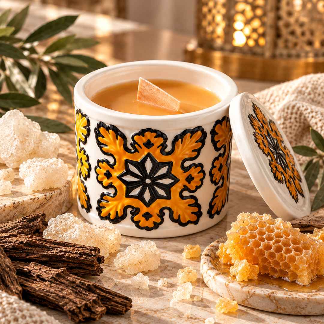 ZAHRA — Musc | Bougie artisanale en cire d’abeille ENA